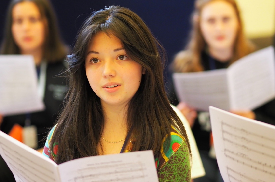 Chorister singing
